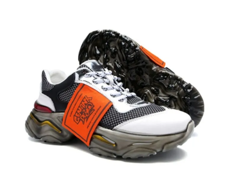 Color Block Patchwork Print Velcro Platform Shoes