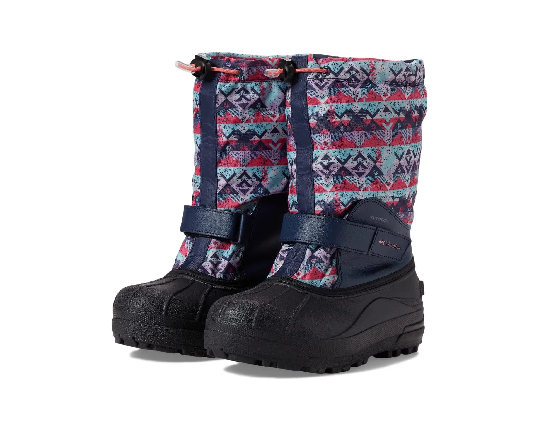 Columbia Kids Powderbug Forty Winter Boots- Nocturnal/ Blush Pink