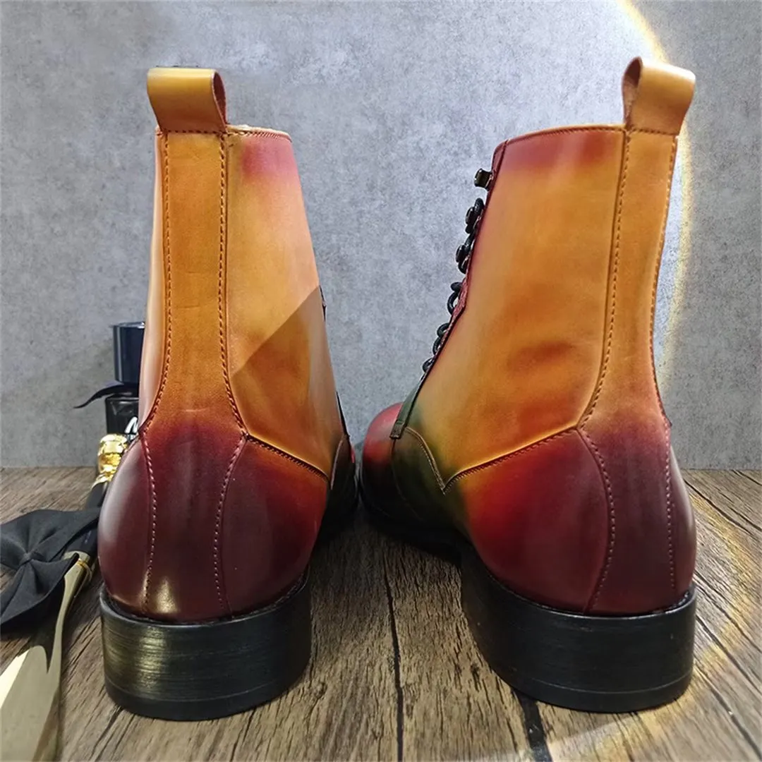 CowElegance Leisure Lace-Up Ankle Boots