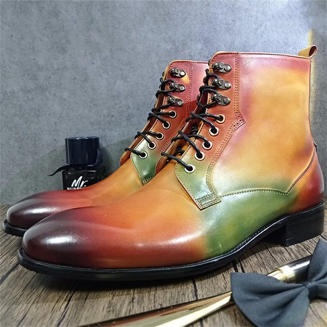 CowElegance Leisure Lace-Up Ankle Boots