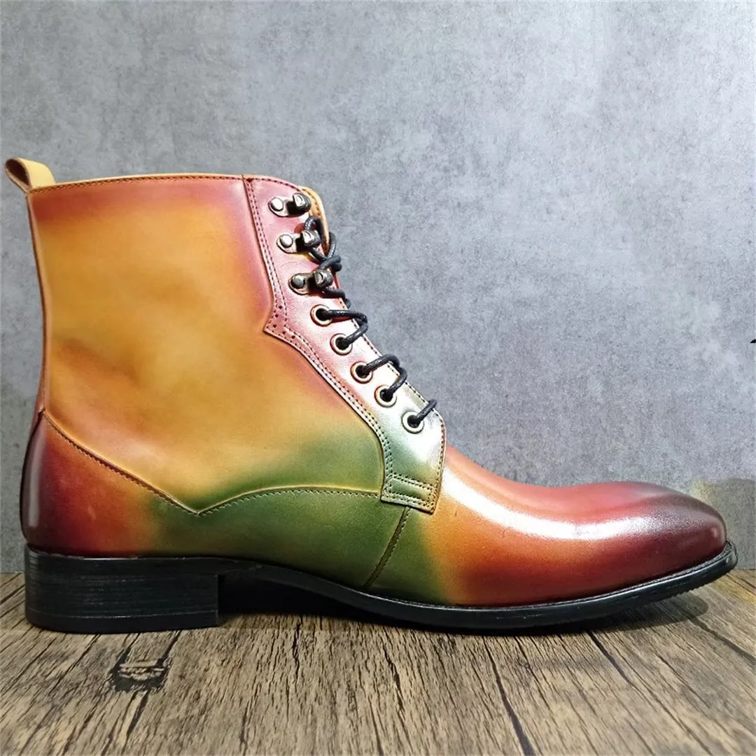 CowElegance Leisure Lace-Up Ankle Boots