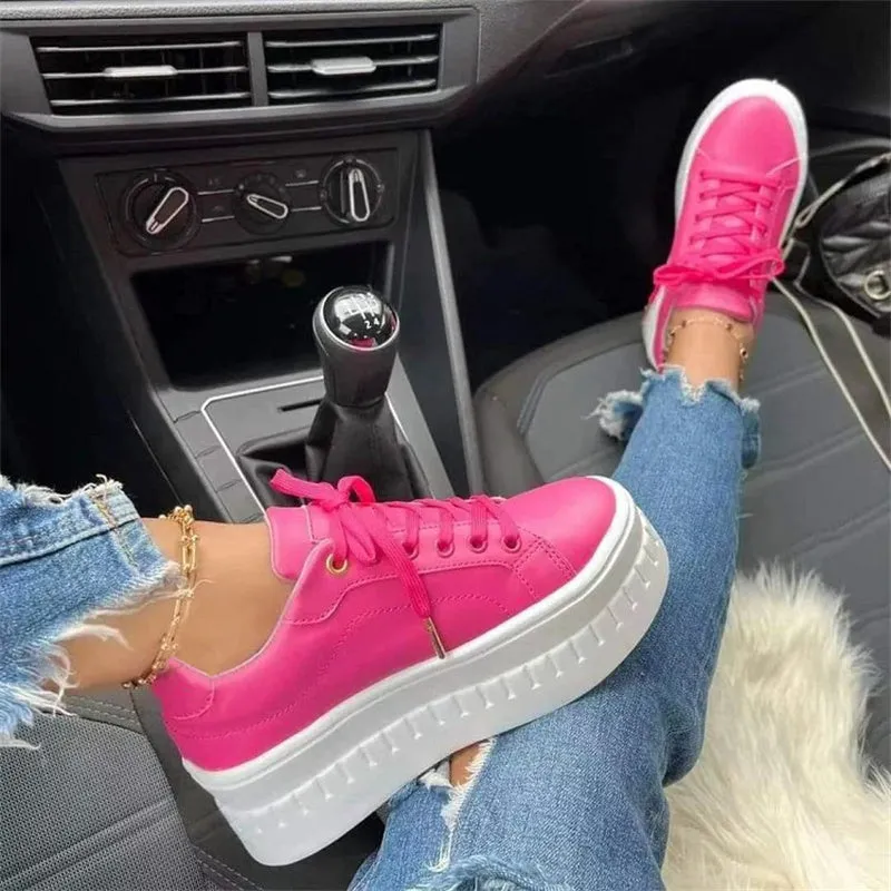 Fashion Casual Patchwork Frenulum Solid Color Round Comfortable Flats Shoes