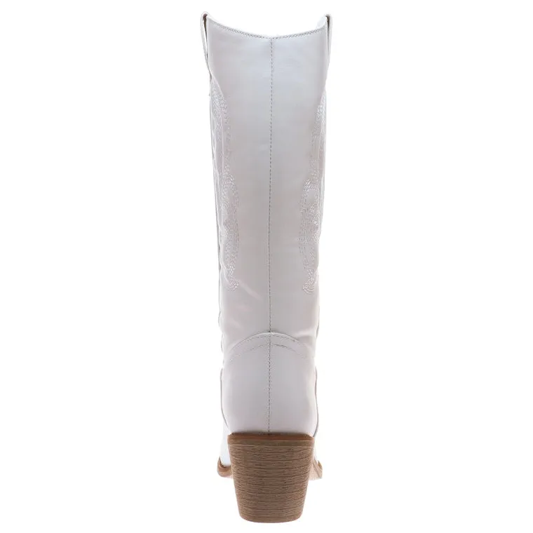 Giddy Up Cowgirl Boots - White