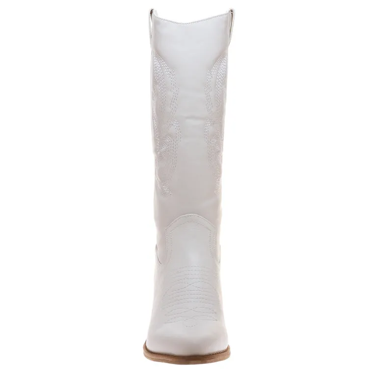 Giddy Up Cowgirl Boots - White