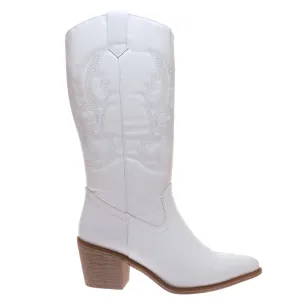 Giddy Up Cowgirl Boots - White