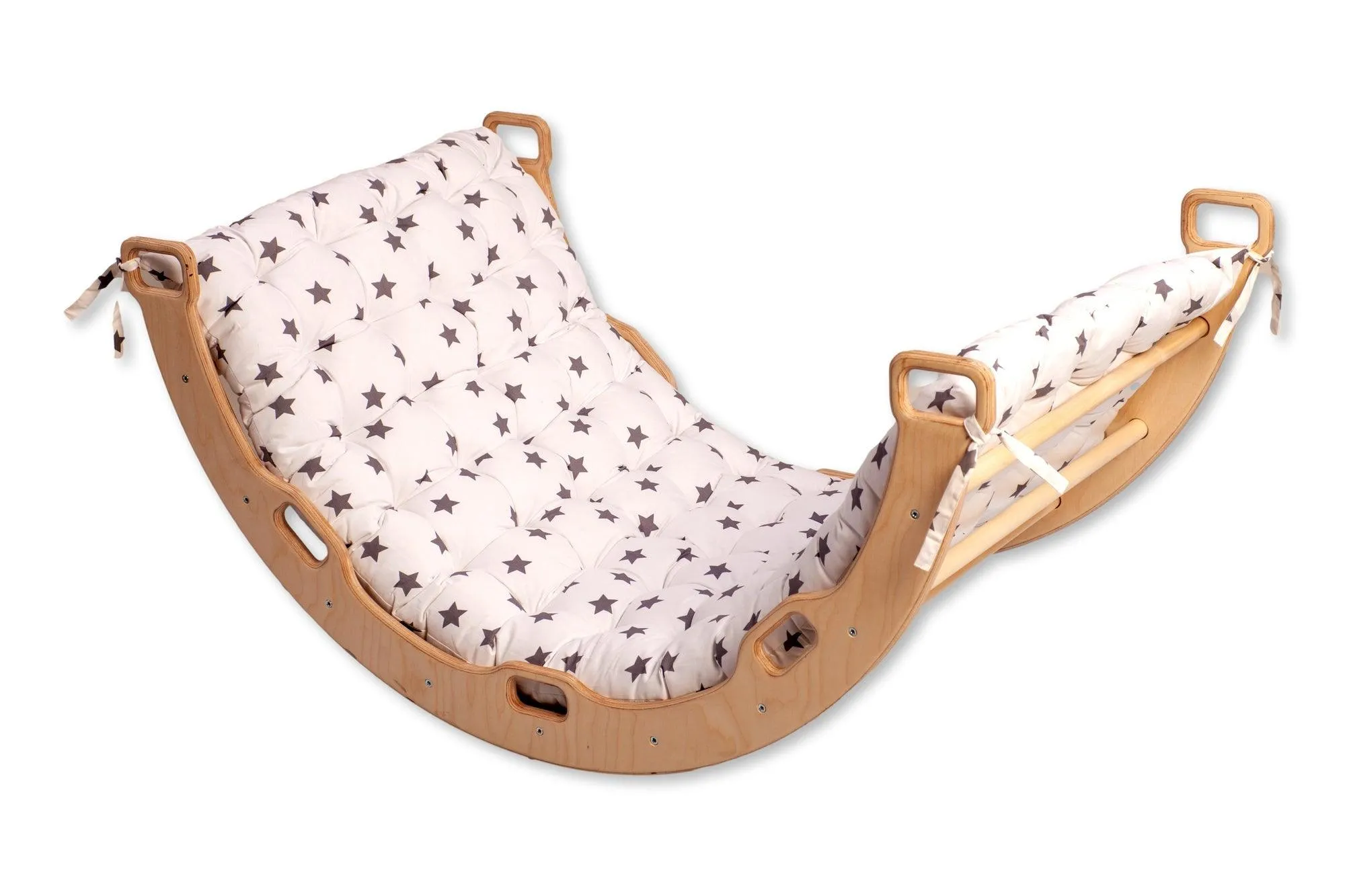 Large Montessori Climbing Arch/Rocker With Pillow Set