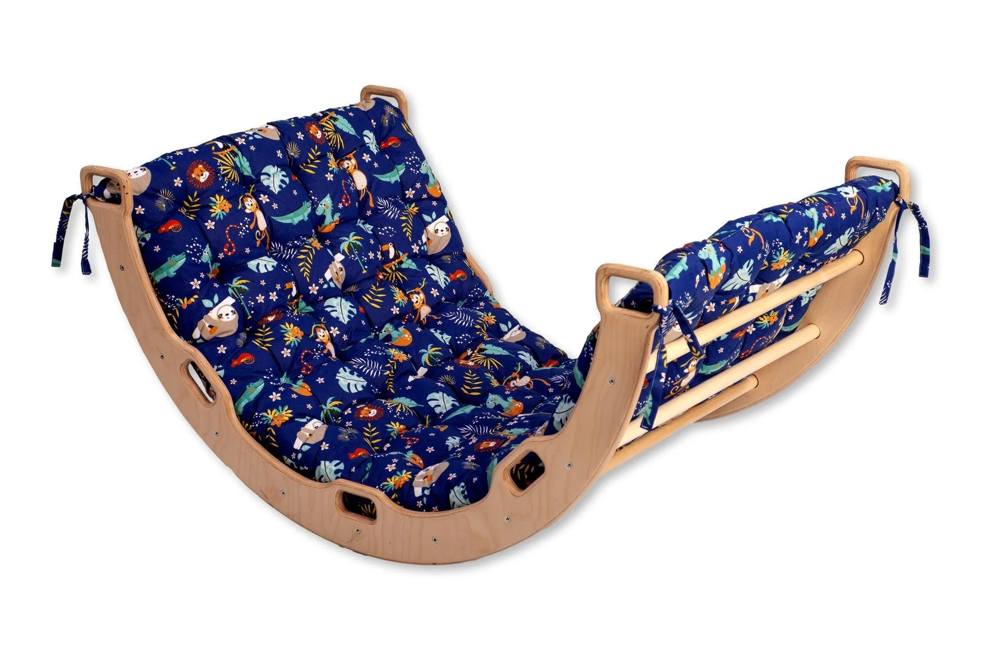 Large Montessori Climbing Arch/Rocker With Pillow Set