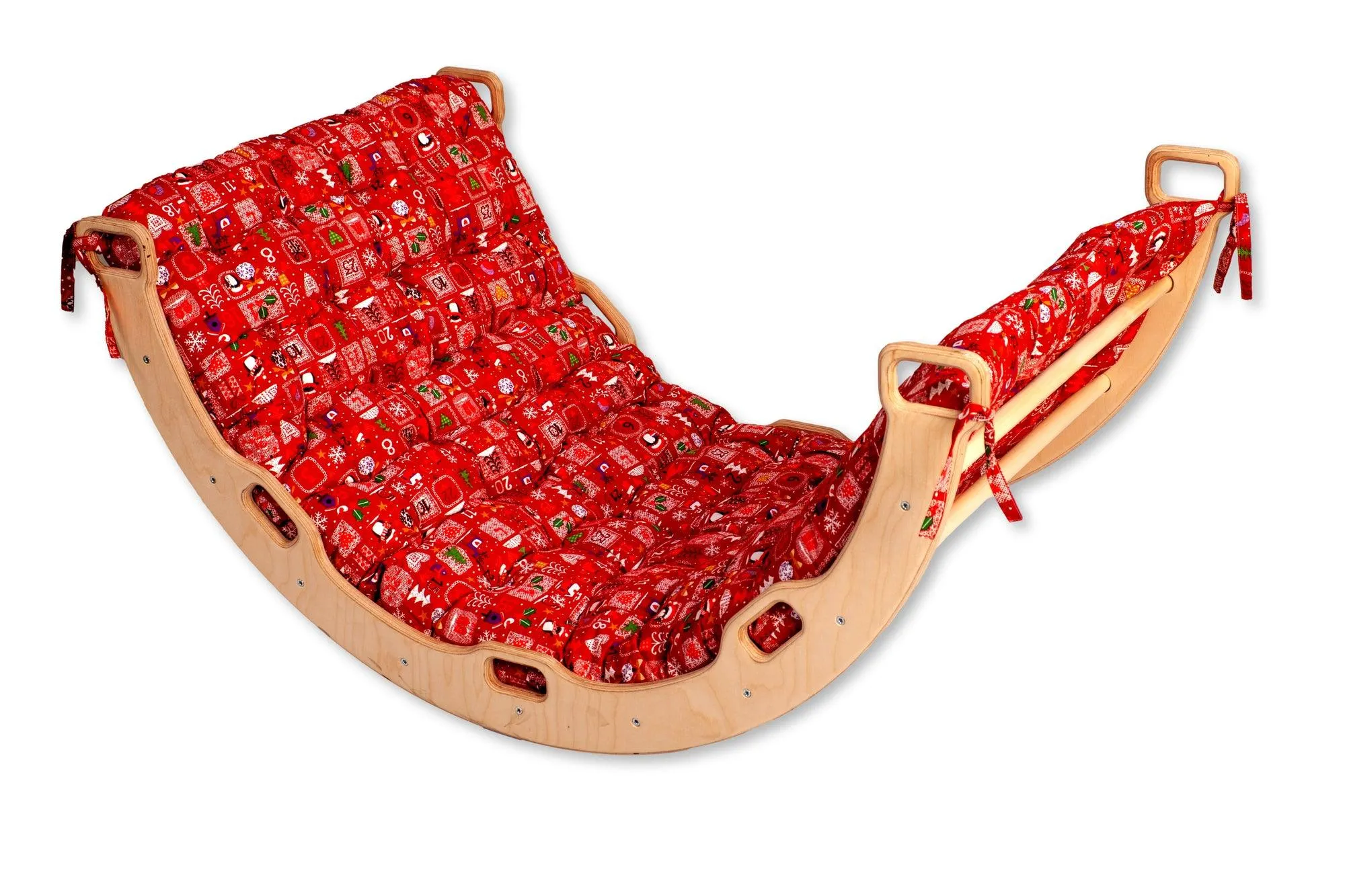 Large Montessori Climbing Arch/Rocker With Pillow Set