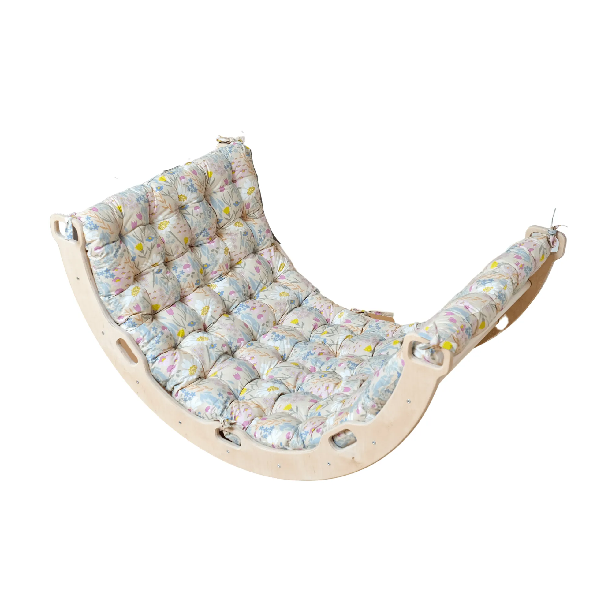 Large Montessori Climbing Arch/Rocker With Pillow Set