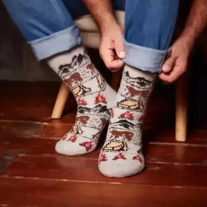 Siberia Spirit Campout Fun Crew Socks