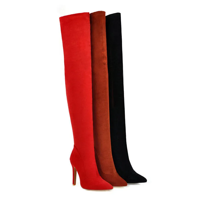 Spring And Autumn Over Knee Thin Heel High Heel Elastic Boots