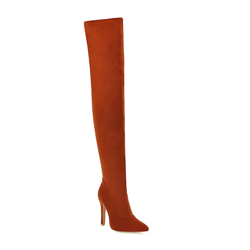 Spring And Autumn Over Knee Thin Heel High Heel Elastic Boots