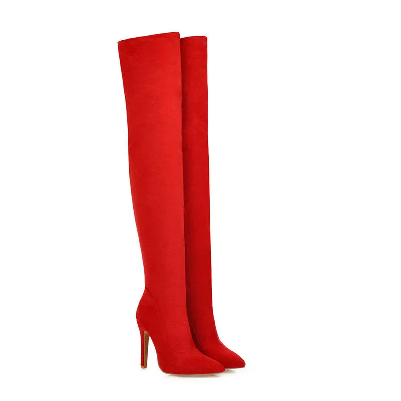 Spring And Autumn Over Knee Thin Heel High Heel Elastic Boots
