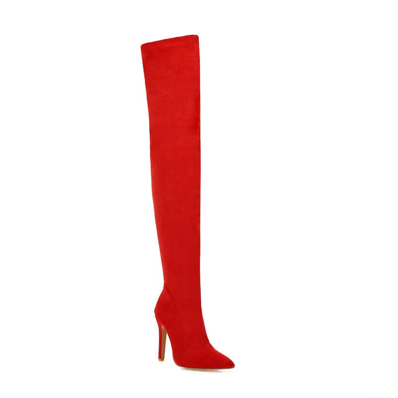 Spring And Autumn Over Knee Thin Heel High Heel Elastic Boots