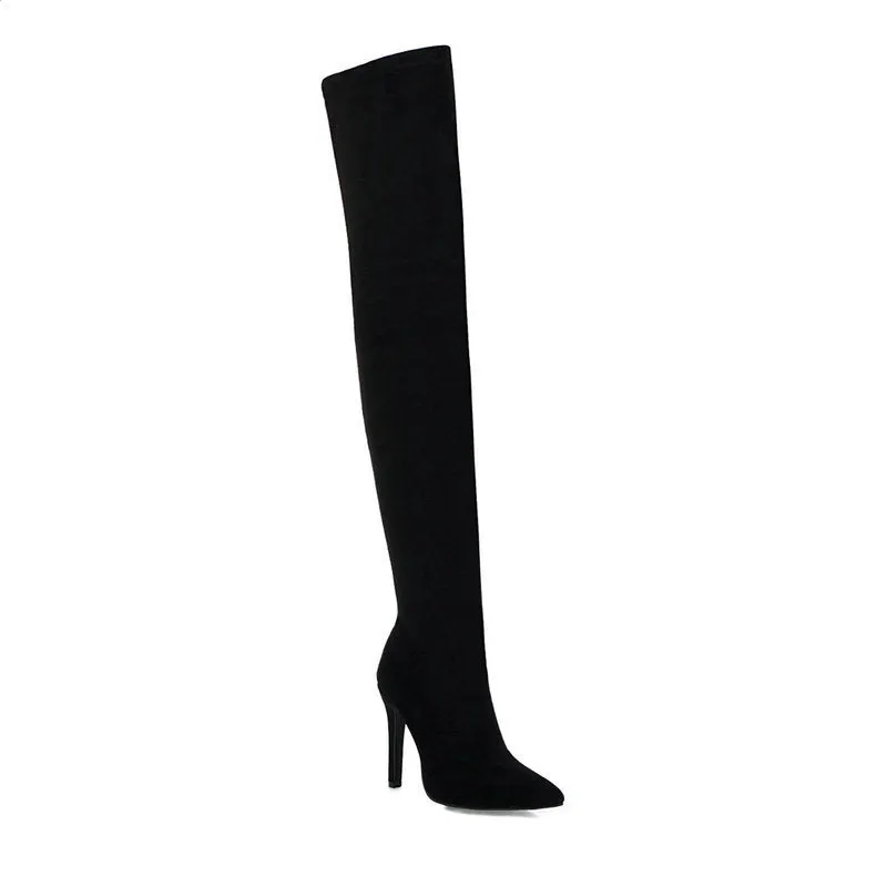 Spring And Autumn Over Knee Thin Heel High Heel Elastic Boots
