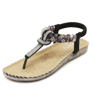 Summer Sandals Women T-strap Flip Flops Thong Sandals Designer Elastic Ladies Sandal Shoes cover new
